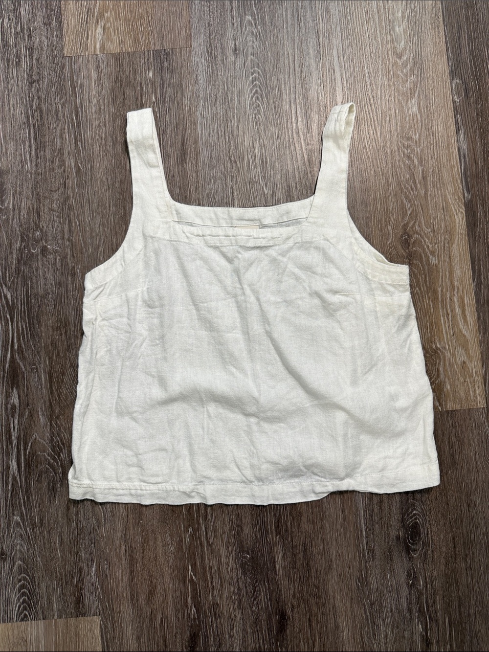 A new day White Square Neck Tank Top M